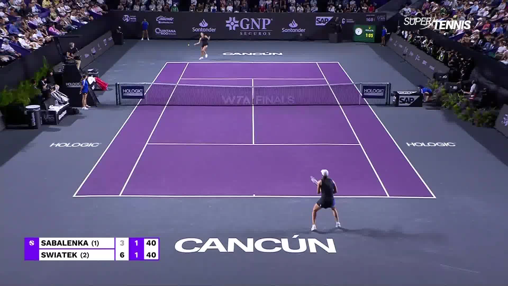 WTA Finals Cancun SF Sabalenka vs Swiatek